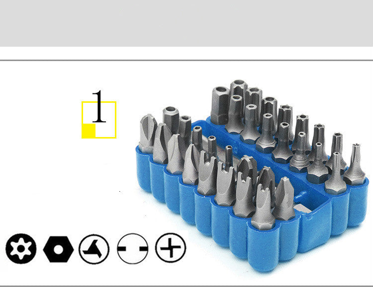 33PC Screwdriver Bit Set - Chrome Vanadium Steel CRV Tool Kit