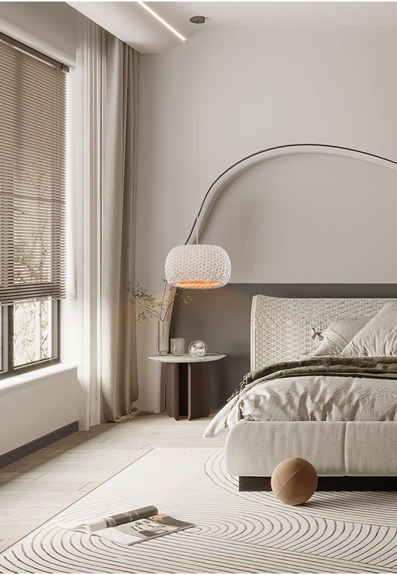 Japanese Rope Art Chandelier - Handwoven Ceiling Light 40cm | American Style