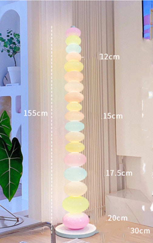 Rainbow LED Floor Lamp - Colorful String Light for Kids Room & Bedroom Decor