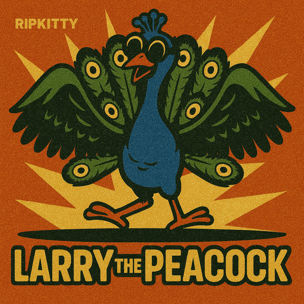 Ripkitty 5 Inch Peacock Glass Hand Pipe - Unique Dry Herb Smoking Pipe