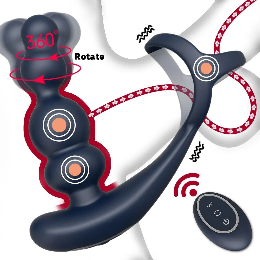 Prostate Massager with Remote Control - Premium Silicone Male Wellness Device