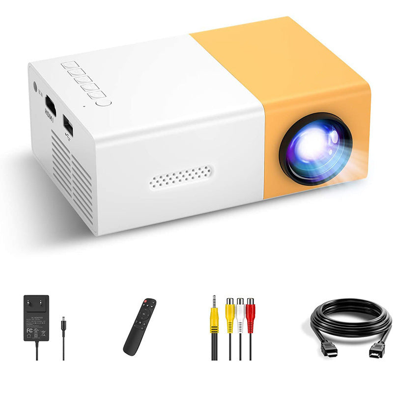 Projection Factory Cross-border Hot Mini-portable Projector Yg300 Small Yellow Machine HD Home Recommend Projector