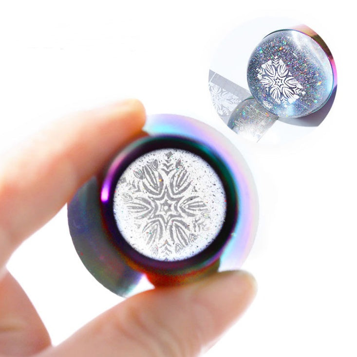 Professional Nail Art Stamper & Scraper Set - Silicone Stamping Tool