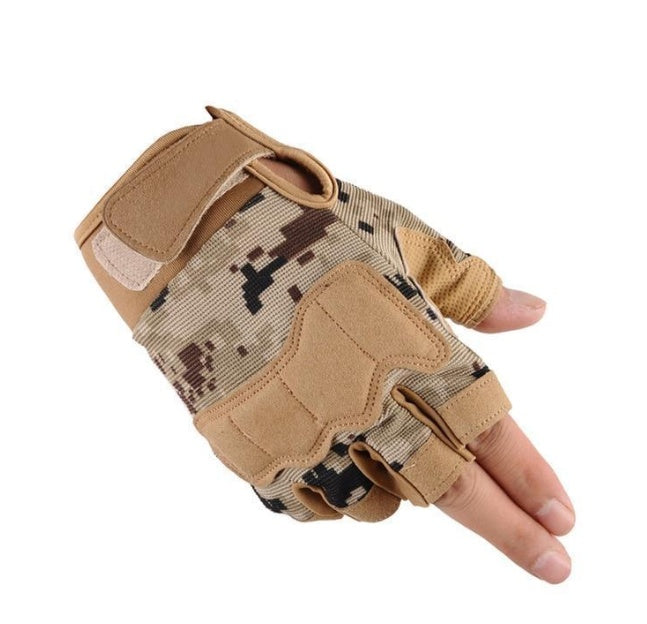 Tactical Half Finger Gloves - Military Grade Outdoor Sports Fitness Gloves