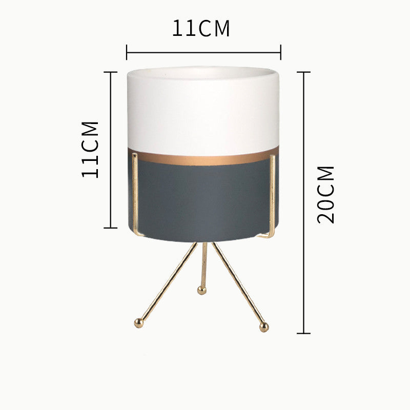 Succulent Planter Set - Creative Iron Art Flowerpot Combination for Home Decor (250g)