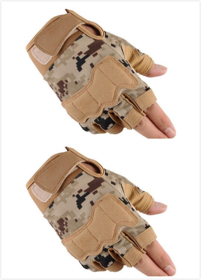 Tactical Half Finger Gloves - Military Grade Outdoor Sports Fitness Gloves