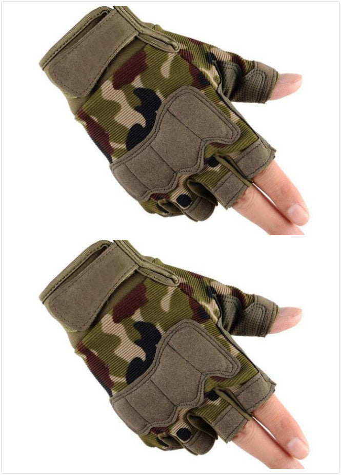 Tactical Half Finger Gloves - Military Grade Outdoor Sports Fitness Gloves