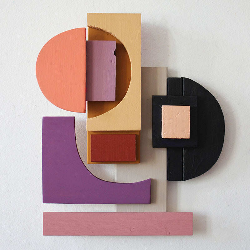 Modern Minimalist 3D Wall Art for Living Room - Abstract Composition Sofa Background Decor