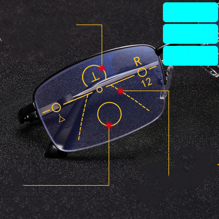 Dual-Use Reading Glasses for Men - Long Distance Presbyopia Eyewear