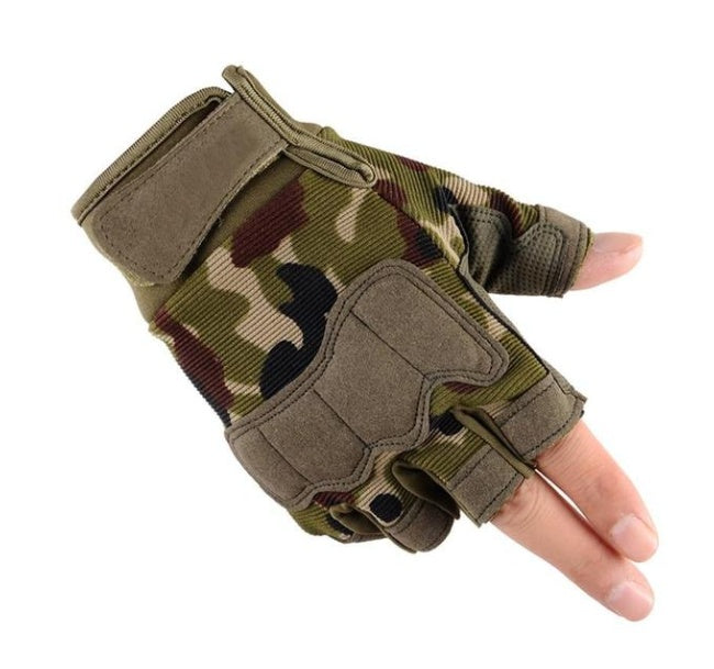 Tactical Half Finger Gloves - Military Grade Outdoor Sports Fitness Gloves