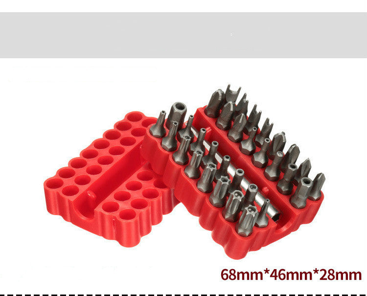 33PC Screwdriver Bit Set - Chrome Vanadium Steel CRV Tool Kit