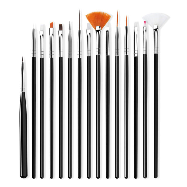 Professional Nail Art Brush Set - Precision Detail Brushes for Nail Design