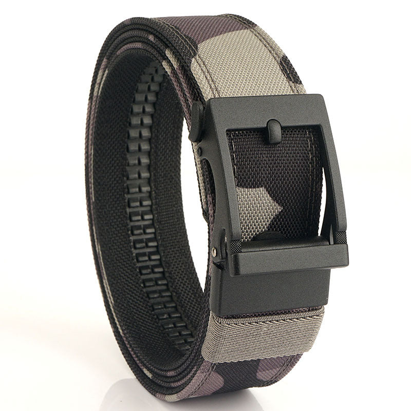 Men's Tactical Belt - Automatic Buckle Nylon Web Belt for Outdoor & Casual (300g)