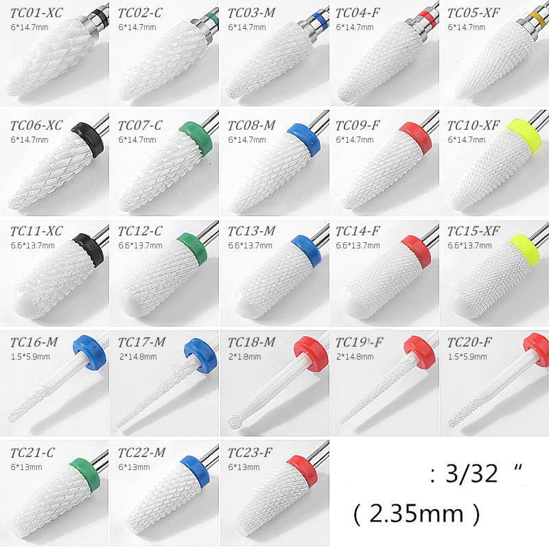 Ceramic Nail Drill Bit - Professional Polishing Bit for Gel Removal & Manicure (50g)