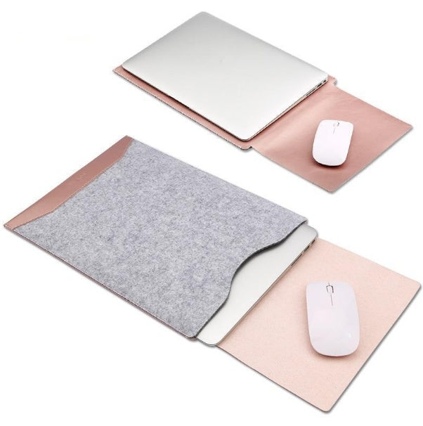 Minimalist Laptop Sleeve with Built-in Mousepad 11-15 Inch - Slim Protective Case