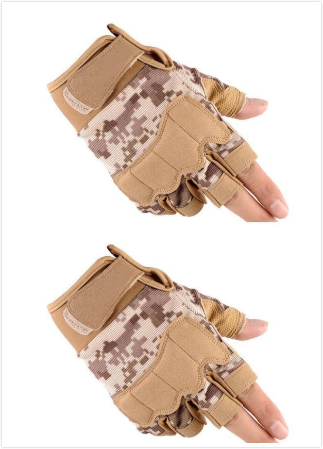 Tactical Half Finger Gloves - Military Grade Outdoor Sports Fitness Gloves