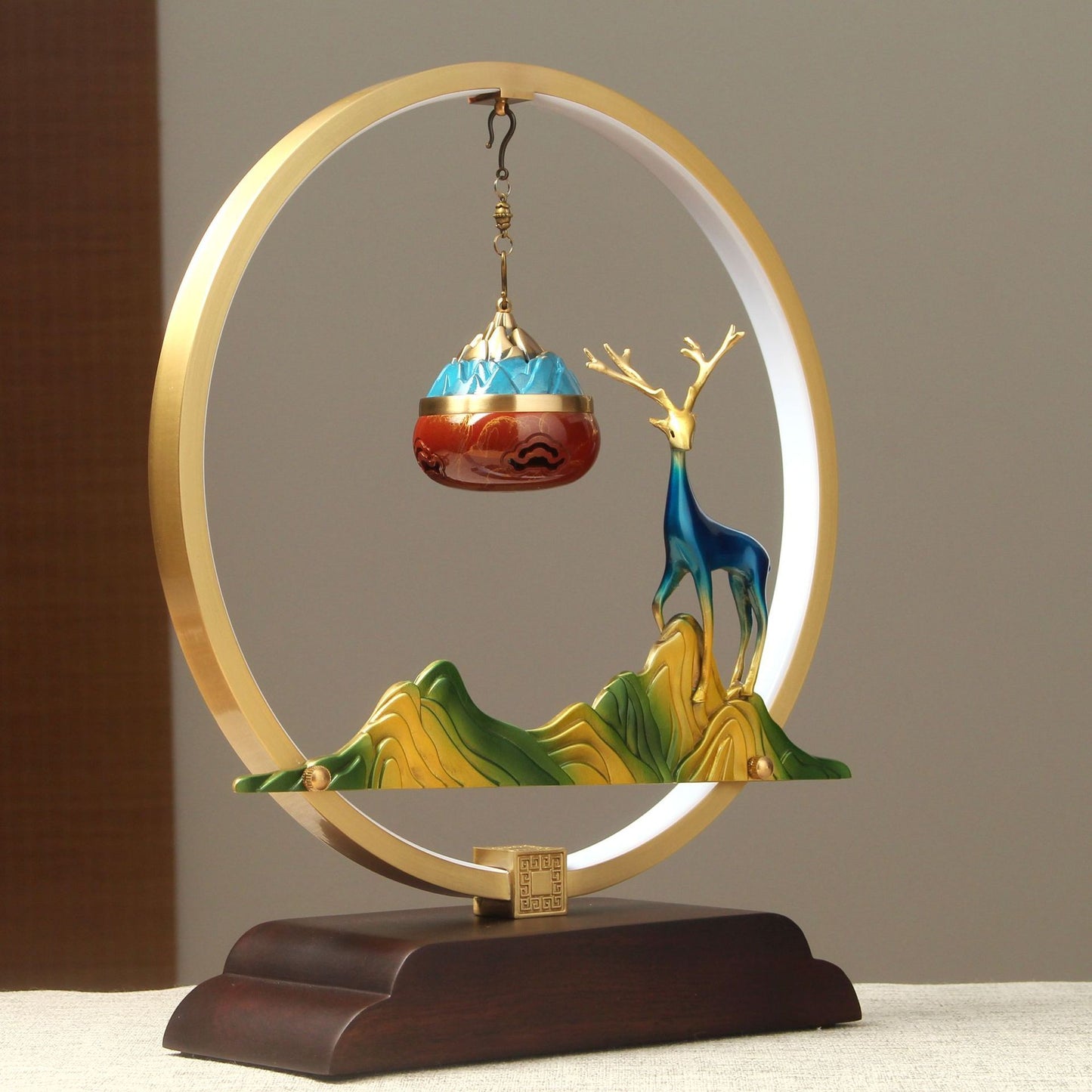 Pure Copper Hanging Incense Burner - Traditional Chinese Waterfall Backflow Holder