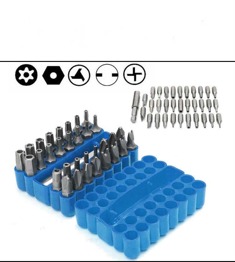 33PC Screwdriver Bit Set - Chrome Vanadium Steel CRV Tool Kit