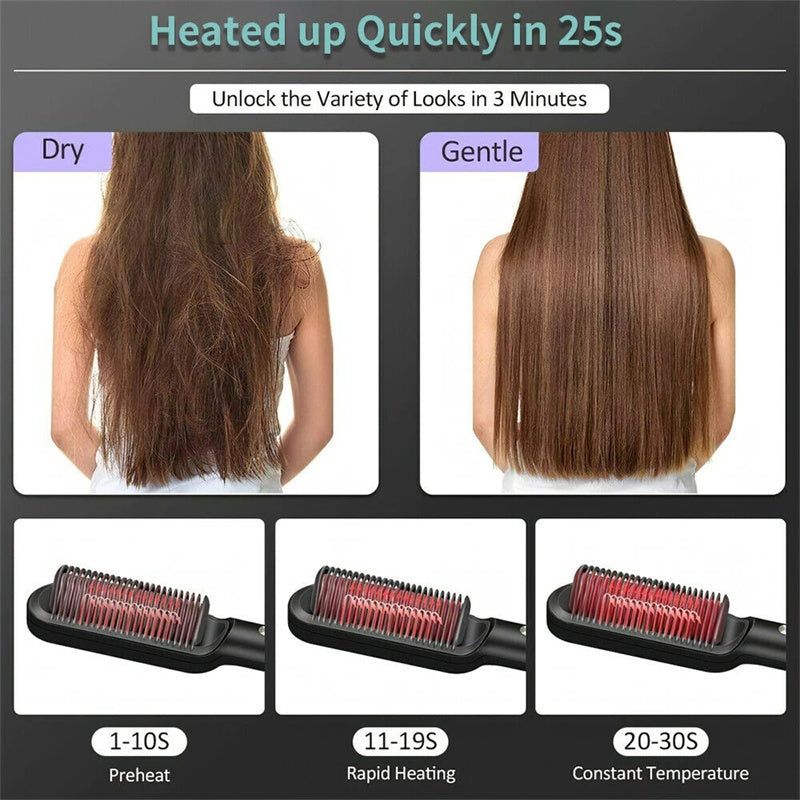 Hair Straightener Hot Comb Negative Ion Curling Tong