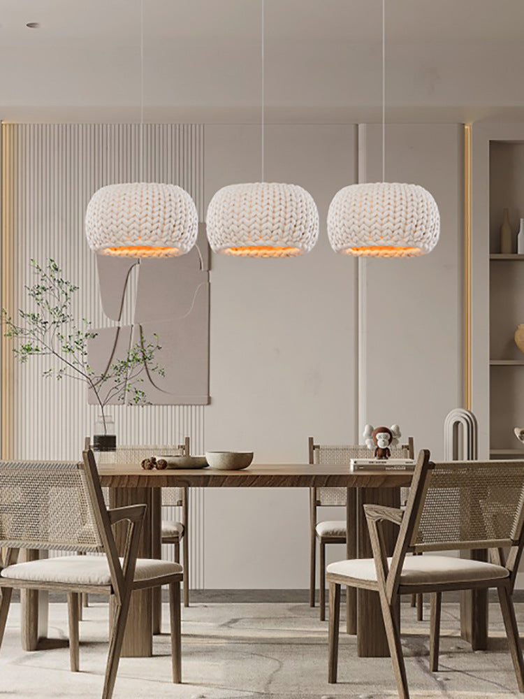 Japanese Rope Art Chandelier - Handwoven Ceiling Light 40cm | American Style