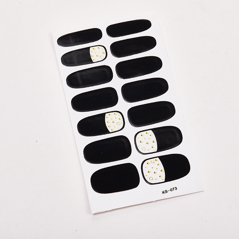 3D Nail Art Stickers - Self-Adhesive Nail Decals for Manicure & Pedicure (14 Tips)