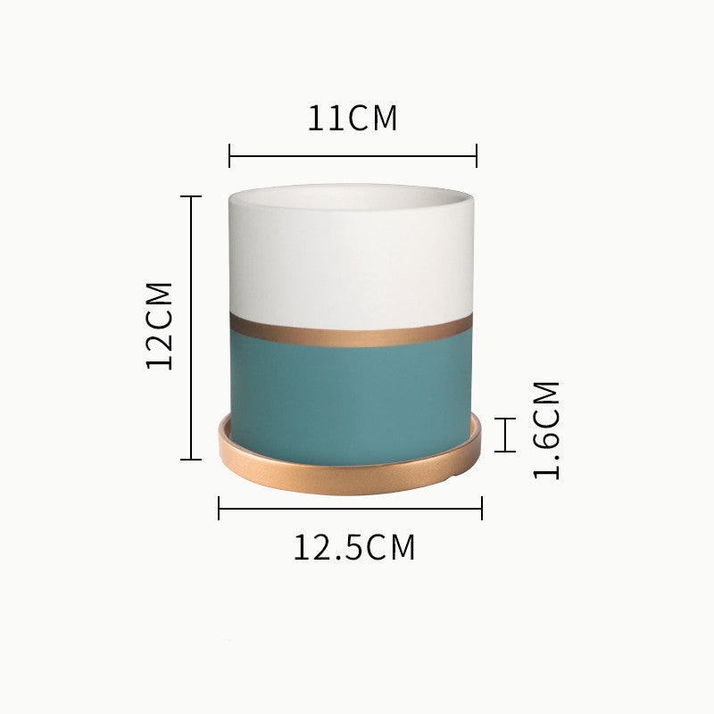 Succulent Planter Set - Creative Iron Art Flowerpot Combination for Home Decor (250g)