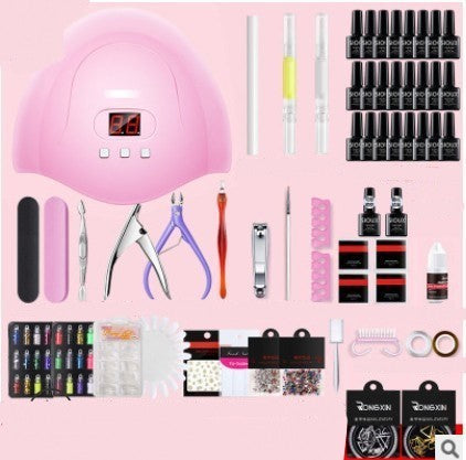 Nail Gel Polish Kit with 36W UV Lamp - Complete Manicure Set & DIY Tools (420g)