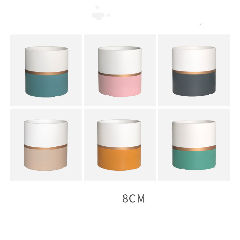 Succulent Planter Set - Creative Iron Art Flowerpot Combination for Home Decor (250g)