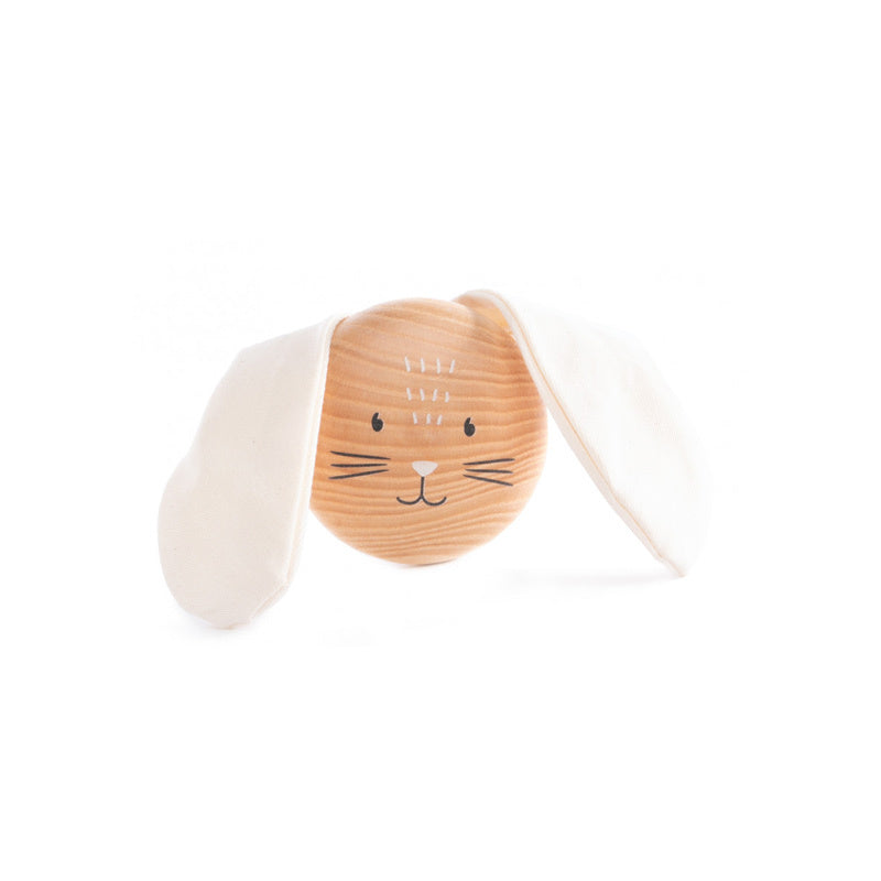 Cartoon Animal Wall Hooks 8cm - Creative Wooden Hooks for Kids Room | Rabbit Cat Mouse