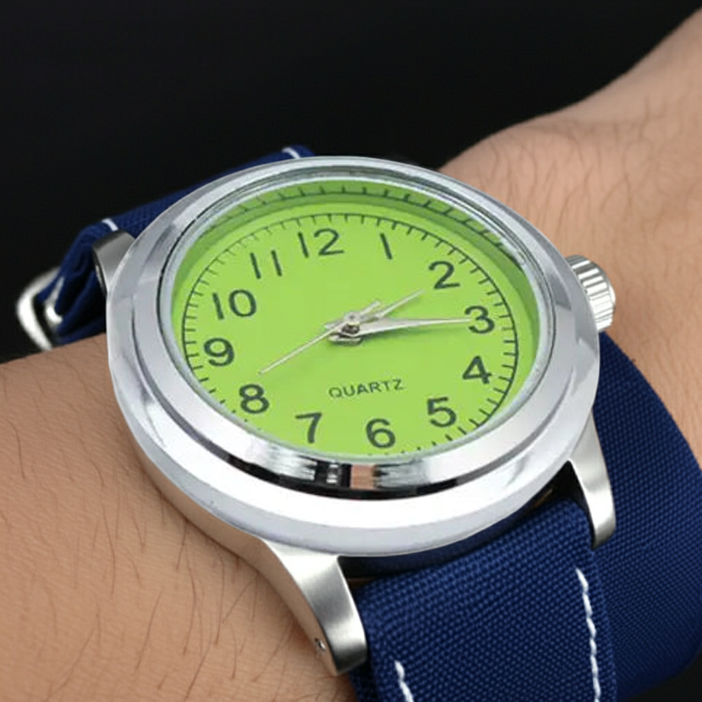 Custom Silicone Watch Movement with Logo, Round Design