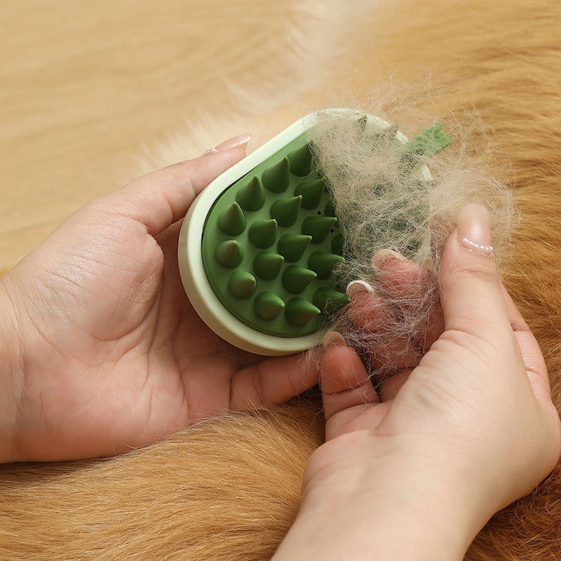 Soft Silicone Pet Hair Remover Comb - Dog Cat Bath Massage Brush Grooming Tool