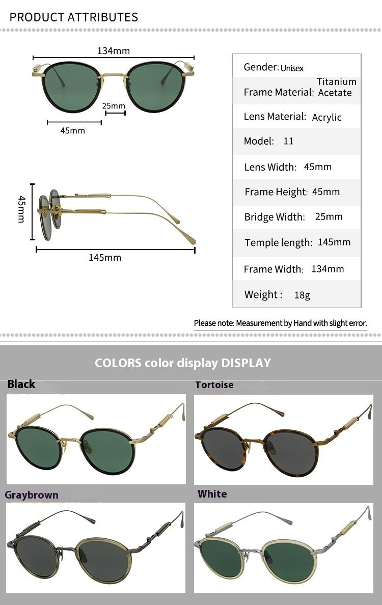 Vintage Round Frame Glasses - Retro Artistic Eyewear for Men & Women