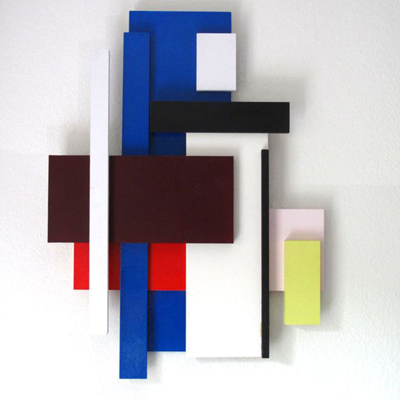 Modern Minimalist 3D Wall Art for Living Room - Abstract Composition Sofa Background Decor