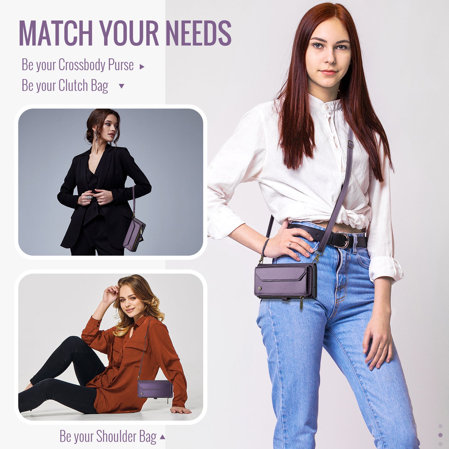 Premium Leather Phone Case - Universal Fit Mobile Phone Wallet Case