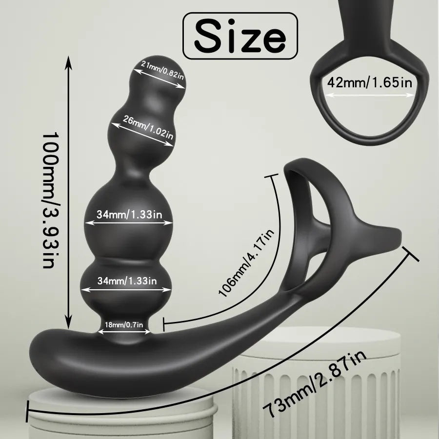 Prostate Massager with Remote Control - Premium Silicone Male Wellness Device