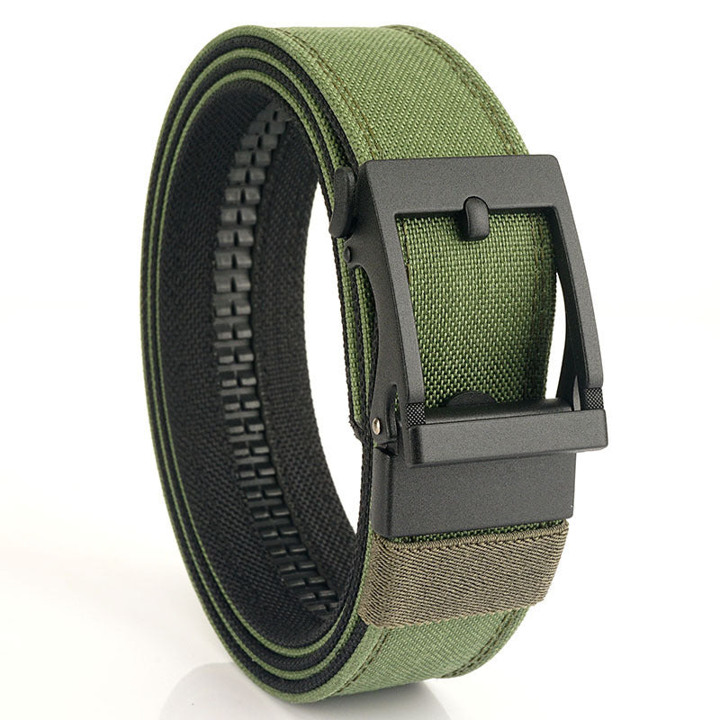 Men's Tactical Belt - Automatic Buckle Nylon Web Belt for Outdoor & Casual (300g)