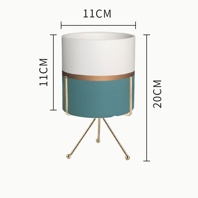 Succulent Planter Set - Creative Iron Art Flowerpot Combination for Home Decor (250g)