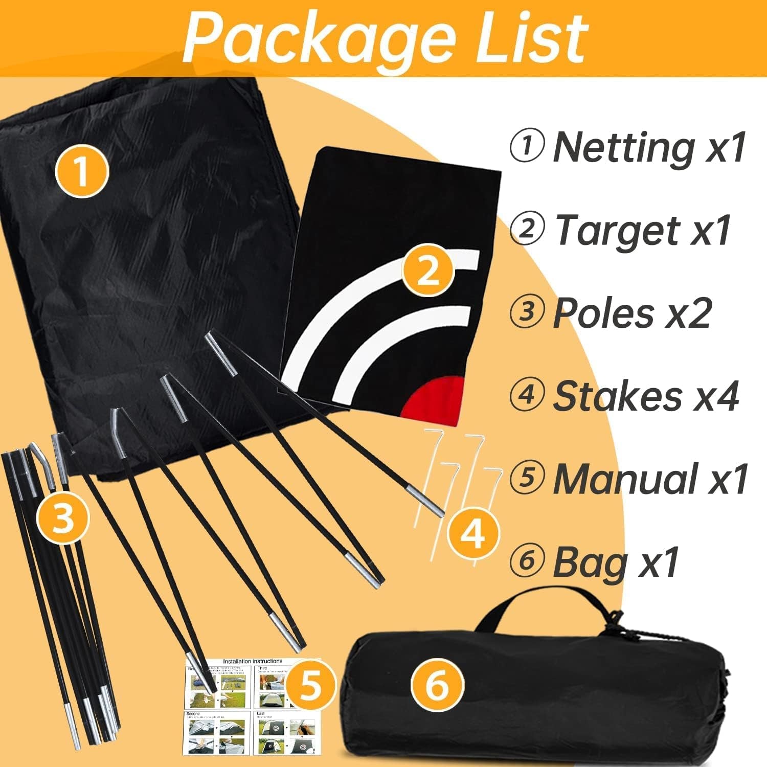 Golf Nets for Backyard,Golf Net,Golf Driving Range,Golf Practice Hitting Net,10X7X6Ft Golf Net with Target and Carry Bag,White Net-Without Bottom