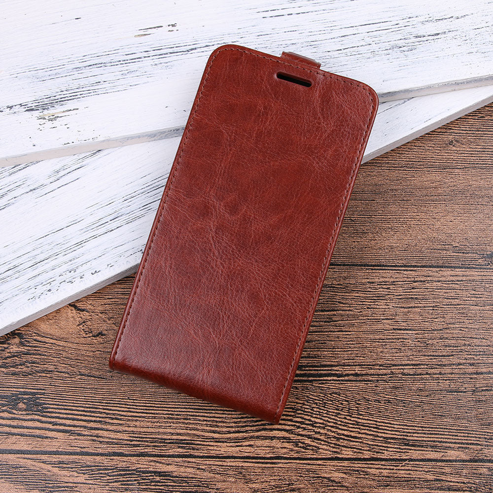 Honor 7X Leather Wallet Case with Card Holder - Premium Brown Flip Cover