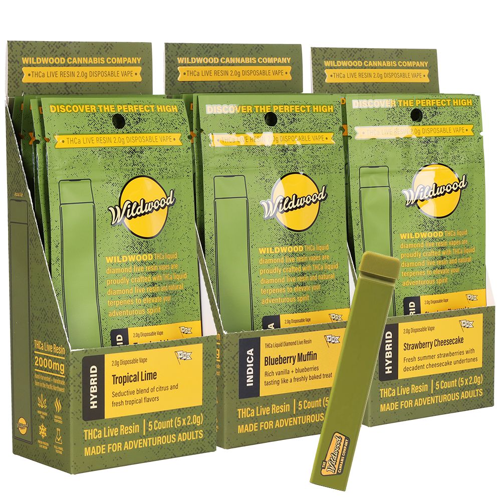 Wildwood Dispensary Grade Live Resin THCA Disposable | 2g | 5ct Display