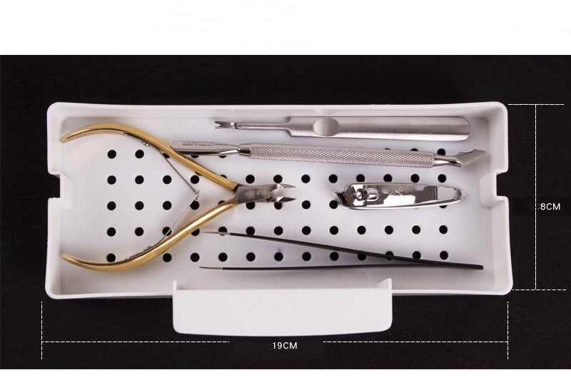 Nail Tool Disinfection Box - Professional Sterilization Container for Salon Tools (367g)