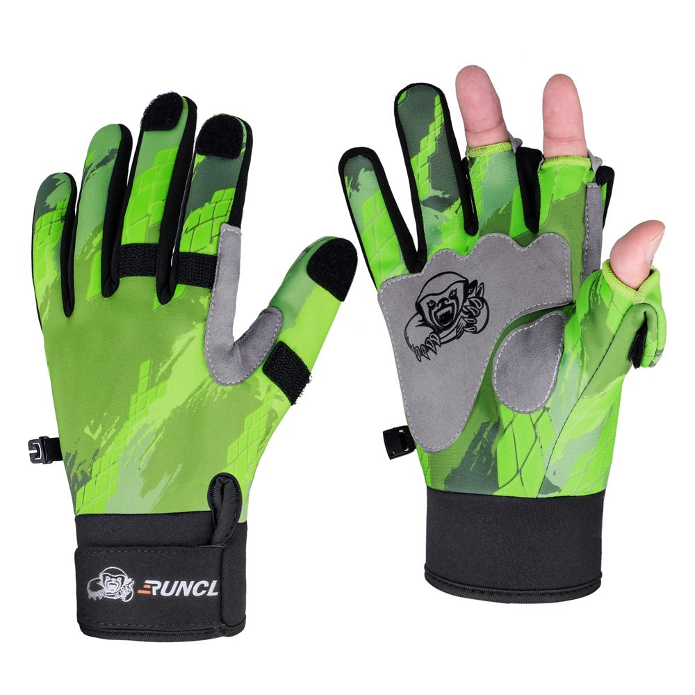 Waterproof Fishing Gloves - Quick-Dry Anti-Slip Five Finger Gloves