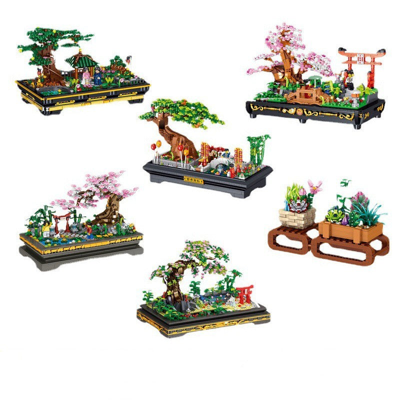 Mini Succulent Pine Bonsai Tree - Artificial Desktop Plant Model for Home & Office