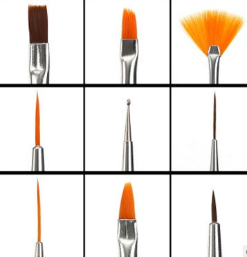 Professional Nail Art Brush Set - Precision Detail Brushes for Nail Design