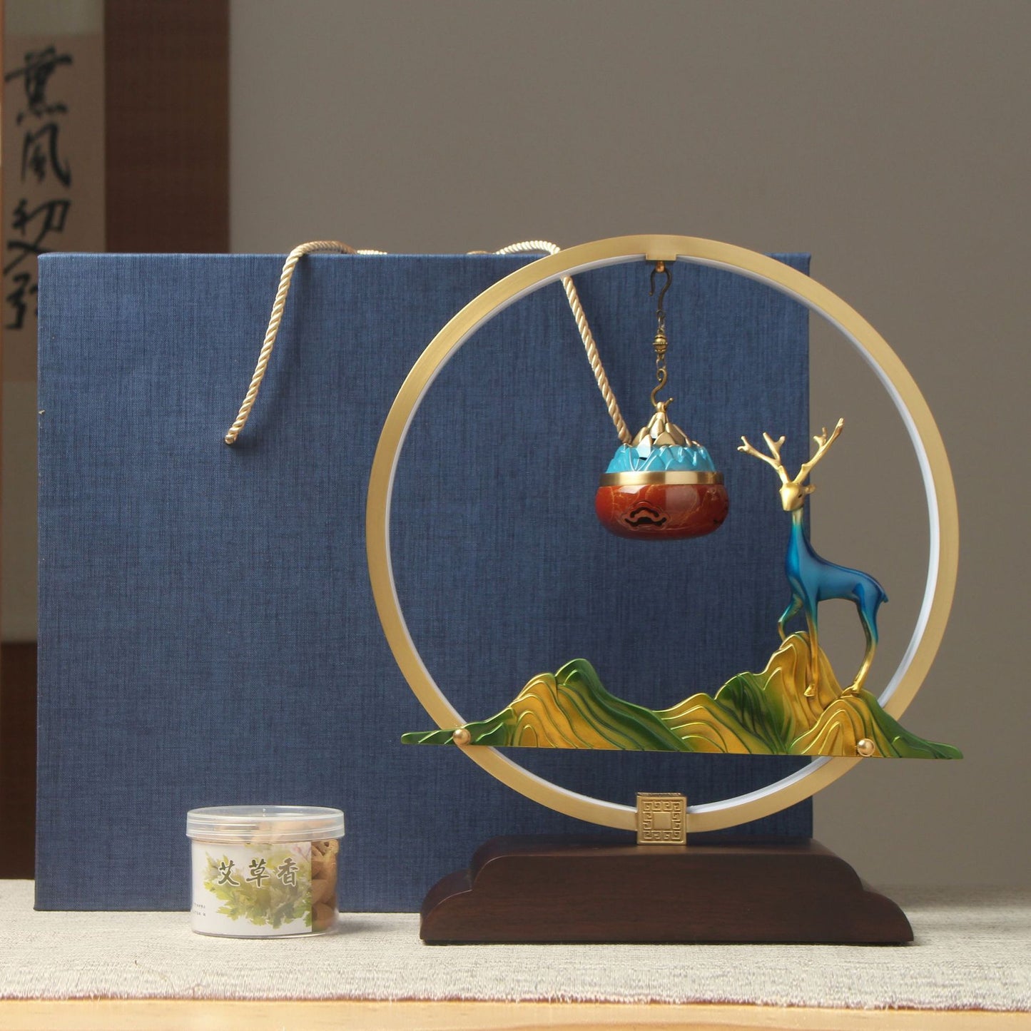 Pure Copper Hanging Incense Burner - Traditional Chinese Waterfall Backflow Holder