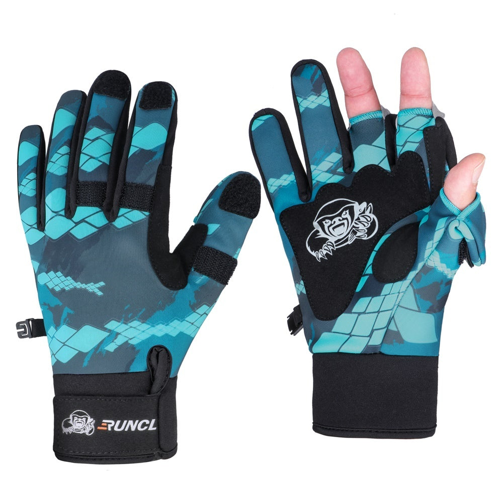 Waterproof Fishing Gloves - Quick-Dry Anti-Slip Five Finger Gloves
