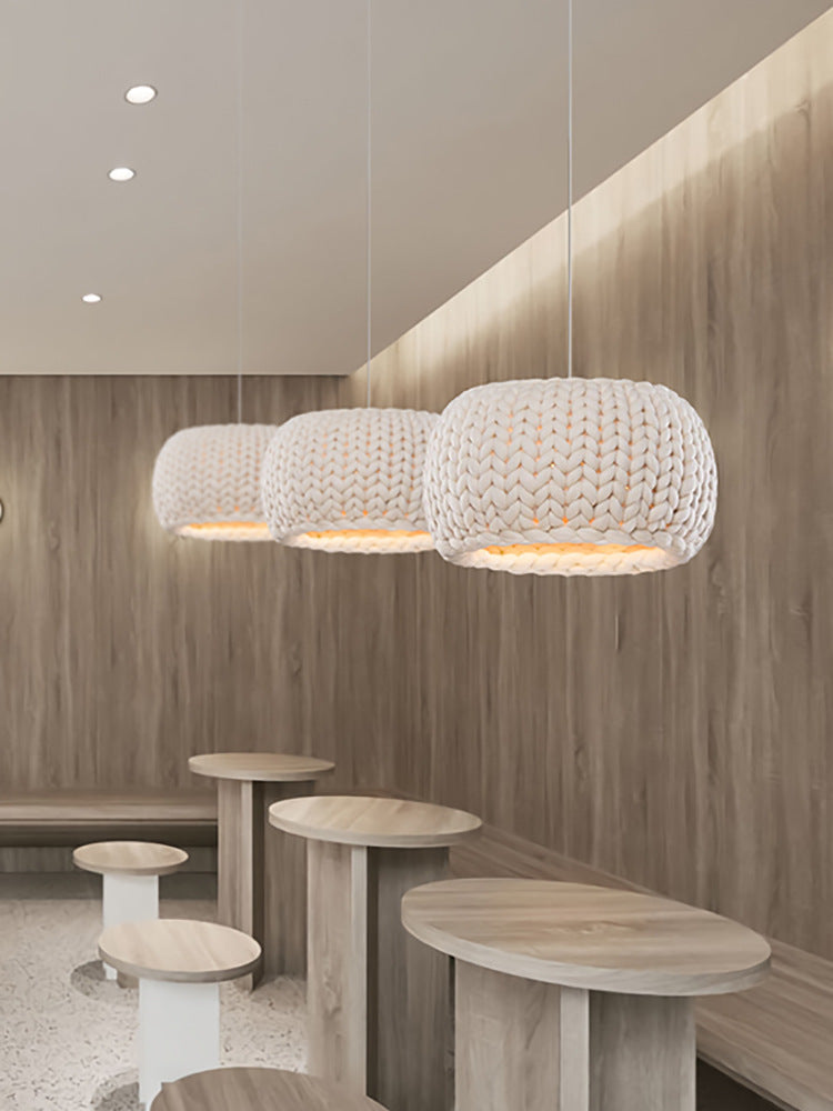 Japanese Rope Art Chandelier - Handwoven Ceiling Light 40cm | American Style