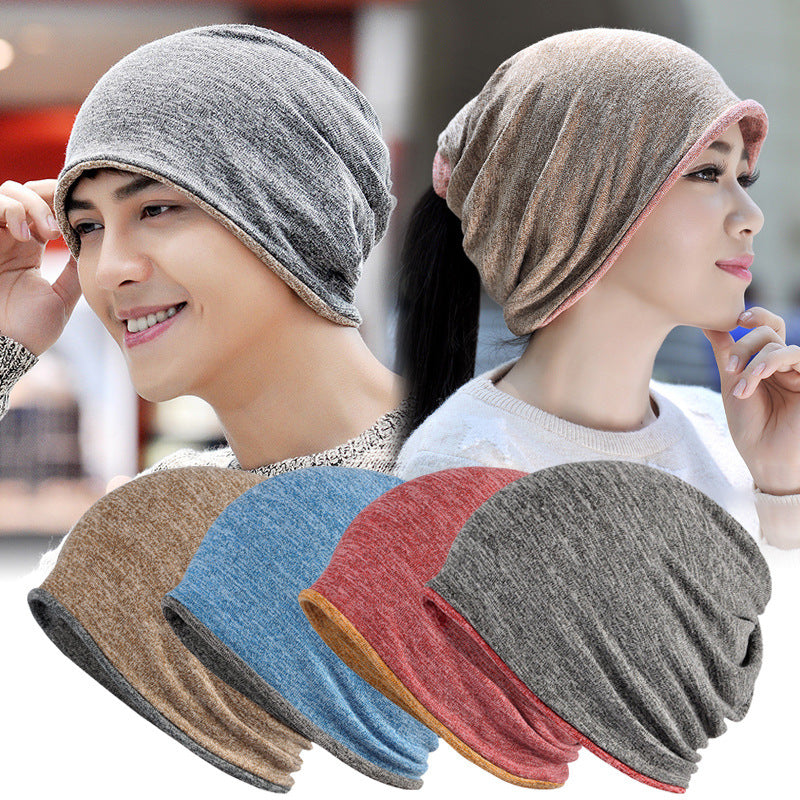 Korean Style Convertible Bib Scarf Hat - Dual-Use Winter Accessory