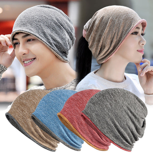 Korean Style Convertible Bib Scarf Hat - Dual-Use Winter Accessory