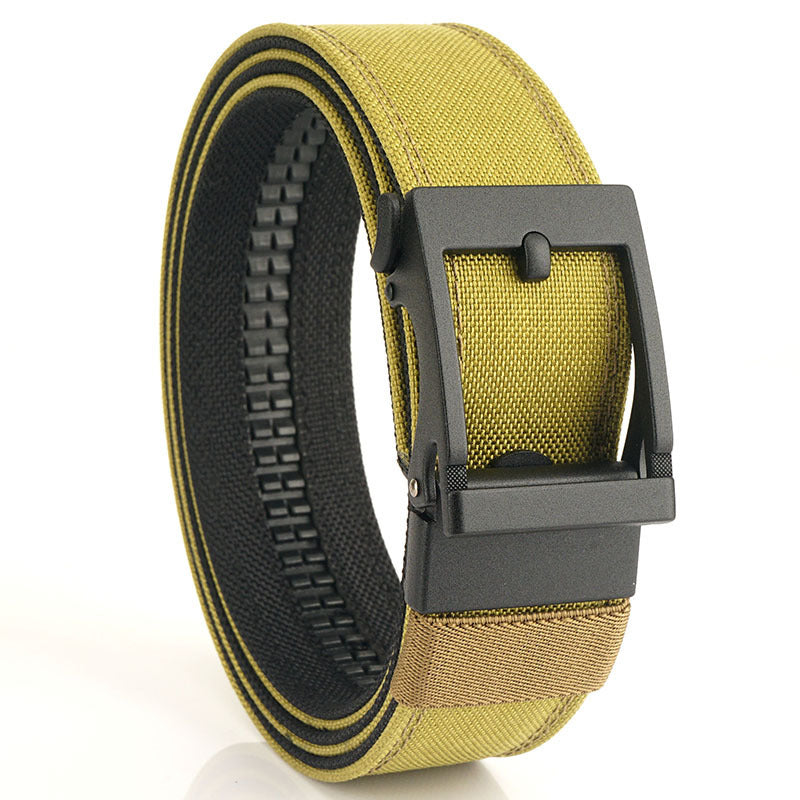 Men's Tactical Belt - Automatic Buckle Nylon Web Belt for Outdoor & Casual (300g)